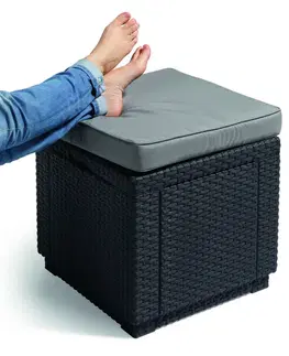 Záhradný taburet CUBE Allibert