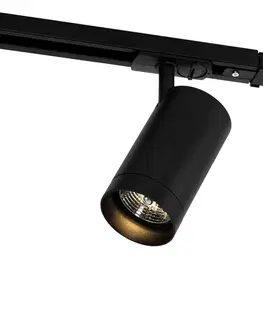 Moderný koľajnicový systém s 5 bodovými svetlami čierny 1-fázový GU10 70mm - Iconic Jeana Luxe