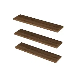 Polička Boss Walnut, 3 ks