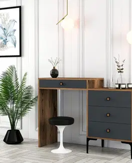 Toaletný stolík Lizbon 550 - Walnut, Anthracite