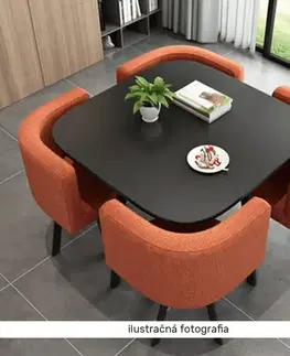 KONDELA Bevis New 1+4 jedálenský set svetlohnedá / prírodná
