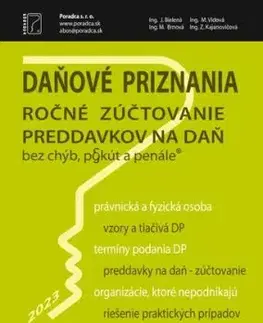 Daňové priznania FO a PO za rok 2023 - Ročné zúčtovanie preddavkov na daň za rok 2023