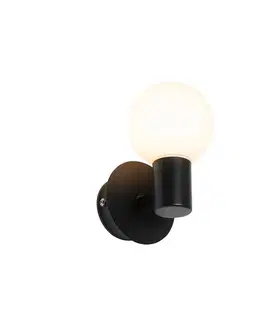 Moderná nástenná lampa čierna IP44 - Cederic Up