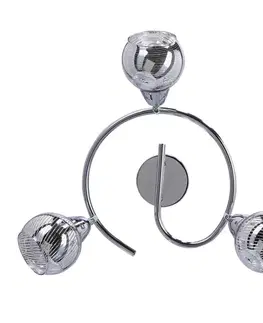 Špirálová stropná lampa 3X10W E14 LED chróm FORT