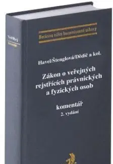 Zákon o veřejných rejstřících právnických a fyzických osob. Komentář (2. vydání) - Havel Bohumil, Ivana Štenglová, Jan Dědič