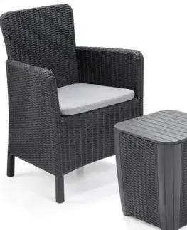 Záhradný jedálenský set 3 ks TRENTON BALCONY Allibert