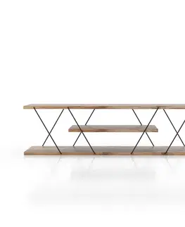 TV stolík Canaz v2 - Black, Walnut