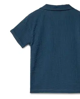 Detská mušelínová košeľa s golierom