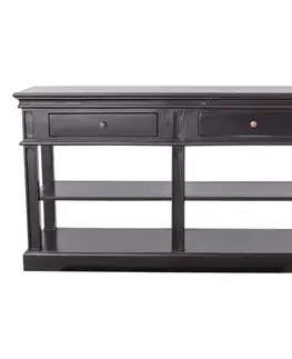 Dekoria Konzolový stolík Josephine 140 x 38 x 80 cm black, 140 x 38 x 80 cm