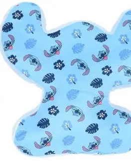 3D mikroplyšový detský vankúšik Lilo and Stitch modrý Setino Tiahome