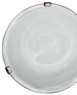 Stropná lampa Duna, biela, chrómový držiak