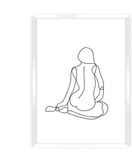 Dekoria Plagát Figure Line I, 30 x 40 cm , Ramka: Biała