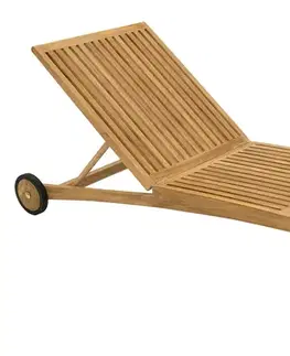 DEOKORK Záhradné lehátko teak ELEGANCE