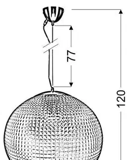 Stropná lampa závesná lucida e27 bezfarebná
