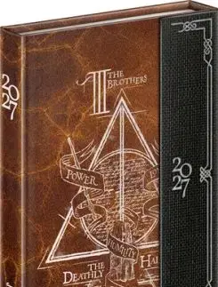 NOTIQUE Týždenný magnetický diár Harry Potter – Relikvie smrti 2027, 11 x 16 cm