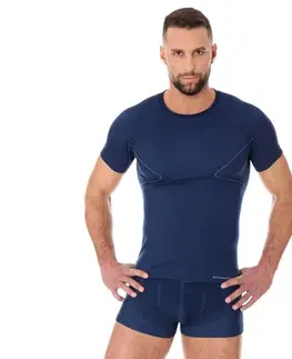 Brubeck Active Wool s krátkym rukávom Navy Blue - M