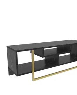 TV stolík Asal 120 - Black, Gold