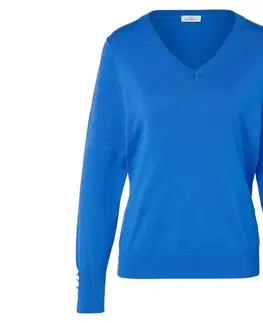 Pulóver z jemného úpletu, modrý