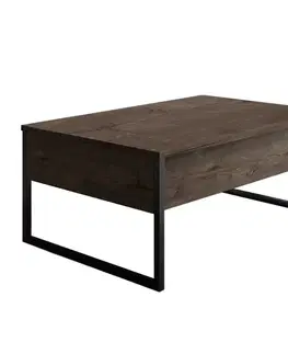 Konferenčný stolík Luxe - Walnut, Black