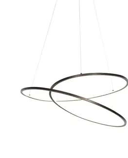 Dizajnové závesné svietidlo bronzové 72 cm vrátane LED 3-stupňového stmievača - Rowan