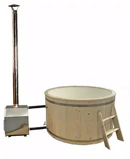 DEOKORK Drevená kaďa s vložkou Hot tub (900L)