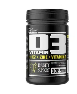 Vitamín D3,K2,Zinok,Vitamín C - FitBoom 60 kaps.