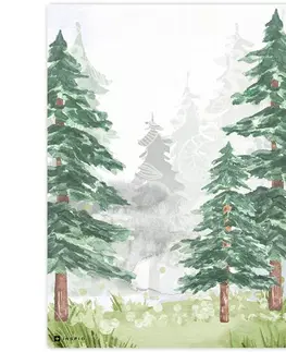 Obraz na stenu pre deti - Ihličnatý les