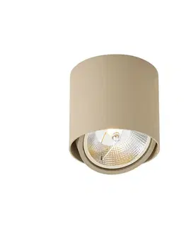 Moderný naklápací stropný bodový reflektor Taupe GU10 AR111 - Impact