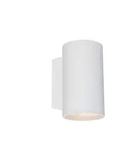 Moderná nástenná lampa biela okrúhla 2-svetlá - Sandy