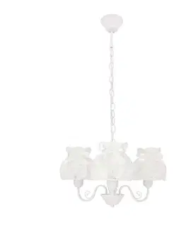 Závesná lampa ROSSINI biela 3x40W E27 biele tienidlo