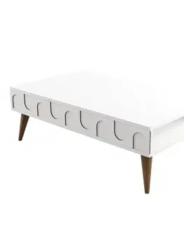 Konferenčný stolík Lyon 34 - White, Walnut