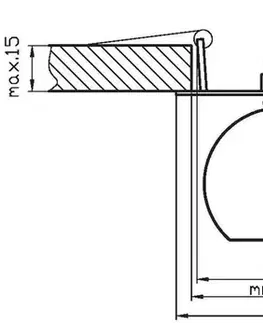 Stropná lampa SK-20 CH G4 s chrómovým rámom. pevná krištáľová guľa 20W G4