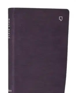 NET Bible, Large Print Thinline with Cross References, Purple Leathersoft, Comfort Print (Thumb Indexed) - Thomas Nelson