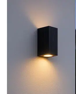 Brilliant - Vonkajšie nástenné svietidlo JELANI 2xGU10/10W/230V IP44 čierna 40916/06