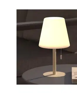 Atmosphera - LED RGB Nabíjacia vonkajšia stolná lampa ZACK LED/3,7V IP44 béžová 202608D