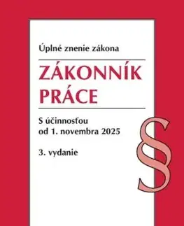 Zákonník práce, 3. vydanie, 11/2025