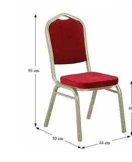 KONDELA Zina 2 New konferenčná stolička bordová / champagne