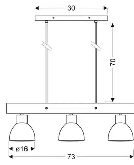Závesná lampa VARIO 3xE27 Candellux