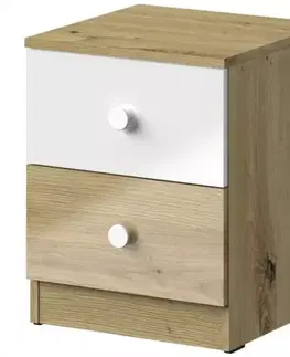 Nočný stolík Nero 09 Biely Lesk