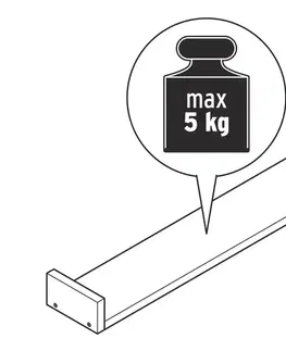 Nástenná polička, cca 80 cm