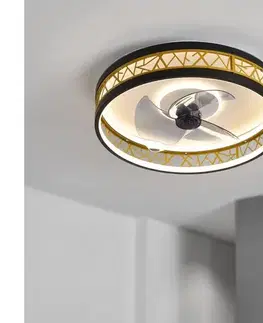 BRILAGI - LED stmievateľný stropný látor LED/34W/230V 50 cm čierna/zlatá + diaľkové ovládanie WF-OSD-162