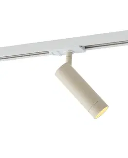 Moderný reflektor béžový s bielym adaptérom pre 1-fázový koľajnicový systém GU10 35mm - Iconic Jeana Luxe