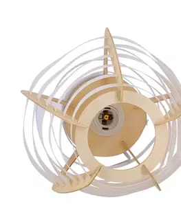 Stolová lampa béžová drevo+plast Nagoja Ledea