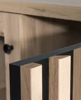 CAROLYN C7 televízny stolík na nožičkách, dub artisan