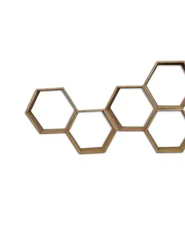 Nástenná polica Hex002