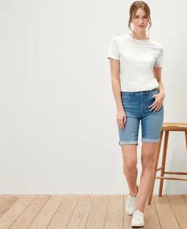 Džínsové bermudy – strih »Lea«, svetlomodrý denim