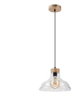  Závesný luster na lanku SINGLE 1xE27/60W/230V pr. 28 cm dub LM-1.312/DĄB