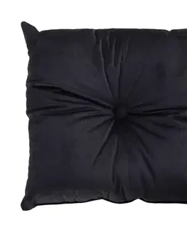 Dekoria Štvorcový vankúš Velvet s gombíkom, Sort, 40 x 40 cm , Velvet, 704-17