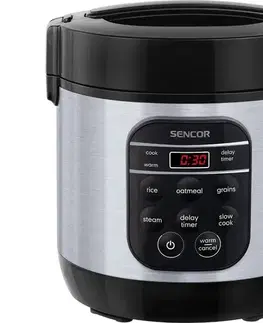 Sencor - Multifunkčný ryžovar 350W/230V 0,6 l nerez/čierna 41009399