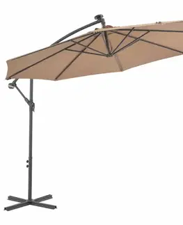 Konzolový slnečník s LED svetlami Ø 300 cm
